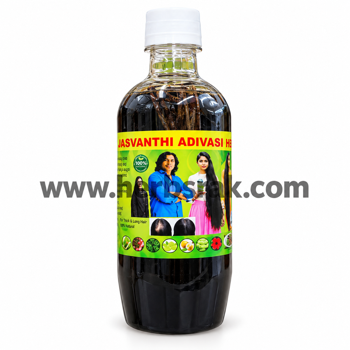 Jasvanthi Adivasi Herbal Hair Oil - 500ml زيت جاسفانثي أديفاسي العشبي للشعر