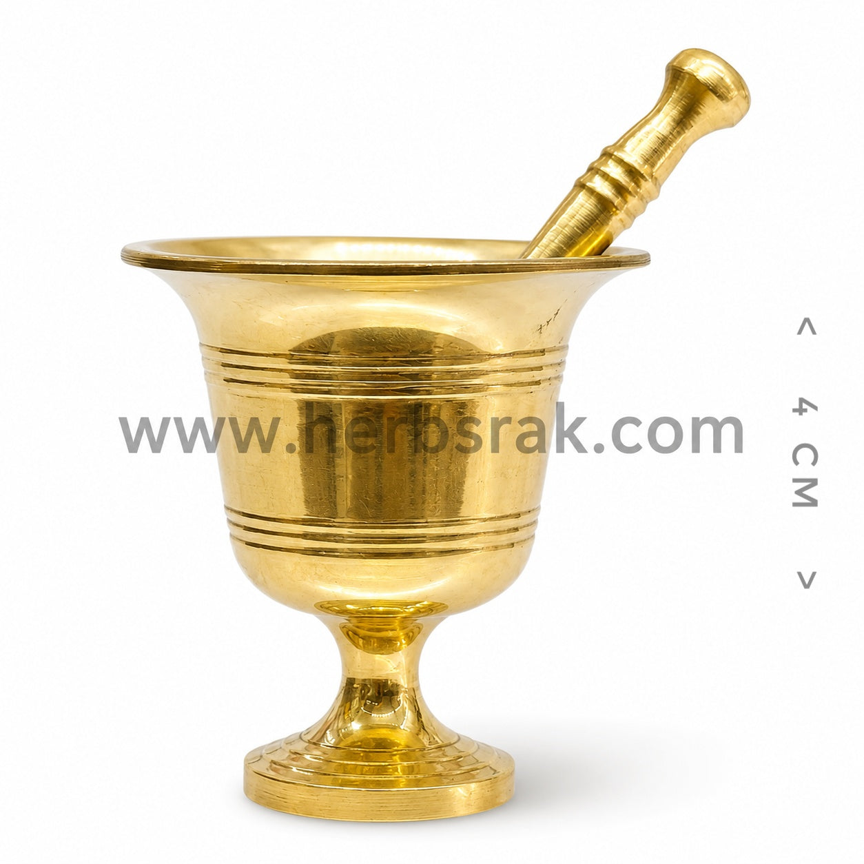 Brass mortar And Pestle for Grinding Spices - 4cm نجر (هاون) يدوي صغير أو مدق نحاسي مصنوع من النحاس الأصفر اللامع