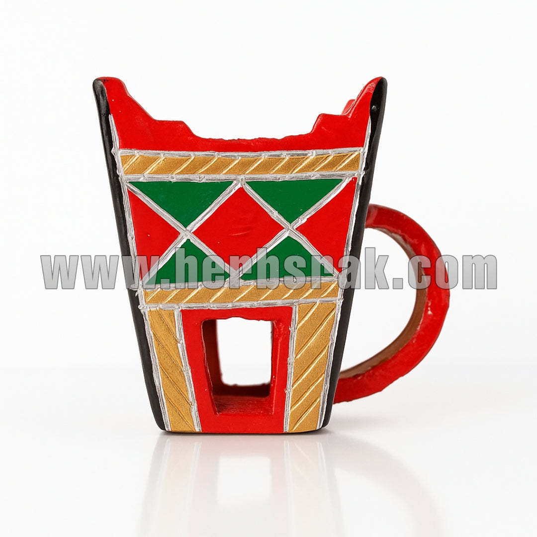 Heritage-Inspired Omani Madkhan – Artisan Painted Incense Holder مدخن عماني مستوحى من التراث – مبخرة فنية مرسومة يدوياً