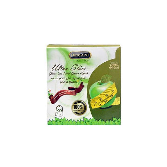 Ultra Slim Tea Green Tea with Green Apple 30 Tea Bags شاي تفاح الأخضر منحف بالشاي أخضر