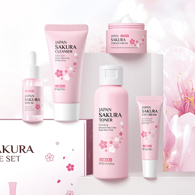 LAIKOU Japan Sakura Skincare Set مجموعة ساكورا الياباني العناية بالبشرة