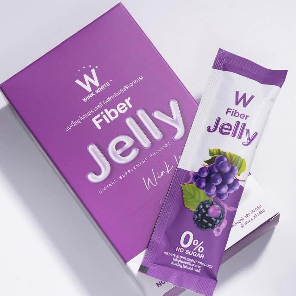 W Fiber Jelly Wink White Concentrated Dietary Fruits Vegetables Extracts Mix | جيلي ألياف مزيل السموم