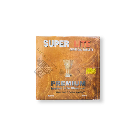 Super Lite Premium Instant Round Charcoal 80 Tablets (40mm)  فحم البخور ماليزي الممتاز - سريع اشتعال - عديم الدخان - يتم لمدة طويل - ٨٠ أقراص