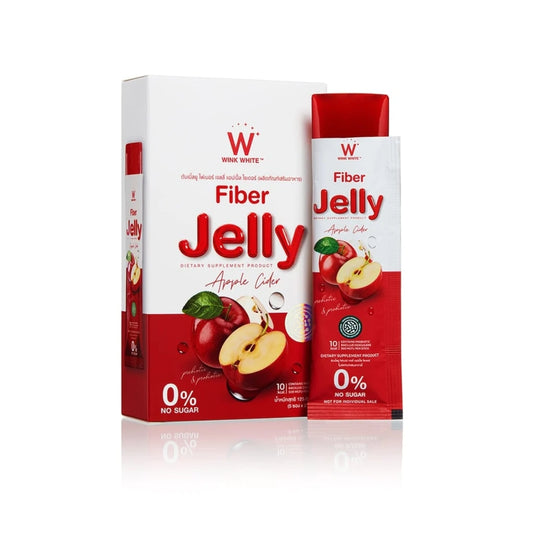 WINK WHITE Fiber Jelly Apple Cider Dietary Supplement | جيلي الياف مع عصير التفاح