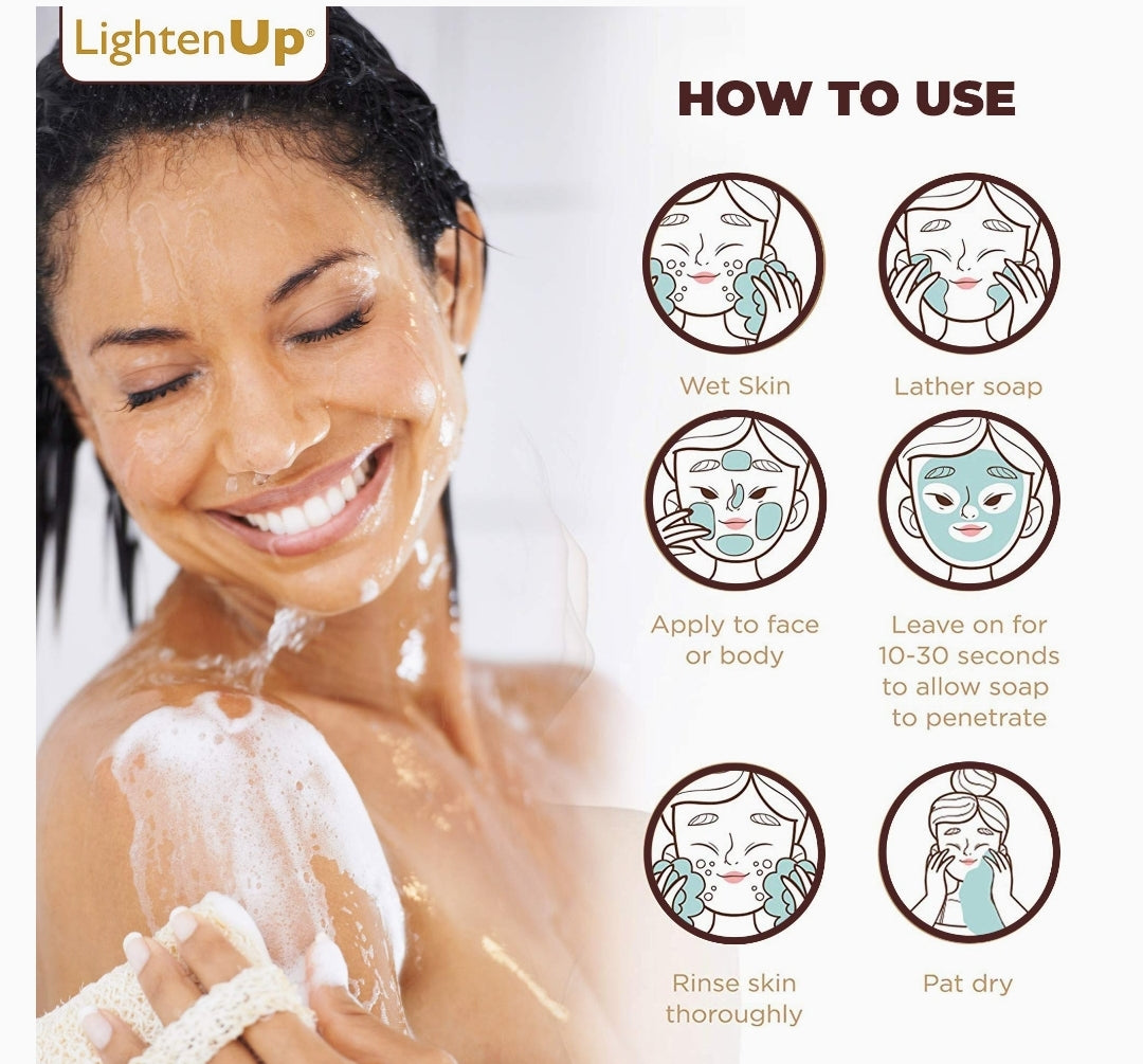 OMIC LightenUp, Exfoliating Soap for Dark Skin - Suitable for All Skin Types 200g | صابون مقشر للبشرة الداكنة