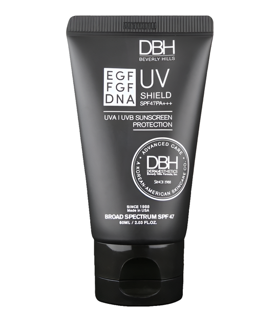 DBH: UV SHIELD: EGF FGF DNA SUNSCREEN PROTECTION - 60ml كريم واقي من الشمس لجميع انواع البشرة