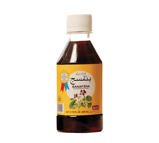 Qarshi Sharbat Banafsha Herbal Drink For Chronic Cough, Asthma and Chest Irritation 240ml شراب أعشاب البنفسج من شركة قرشي للكحة مزمنة، الربو و حساسية الصدر