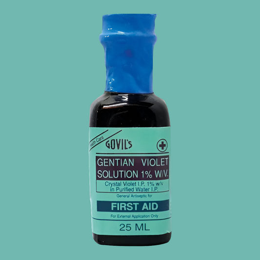 Govils Gentian Violet Solution Blue Iodine Antiseptic For First Aid - 25ml اليود ازرق و مطهر