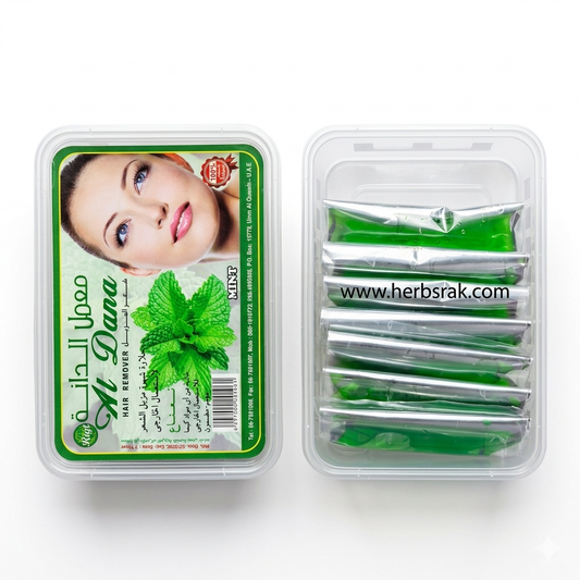 Al Dana Mint Hair Removal Wax - 7 Sachets الدنة حلاوة شعر بالنعناع