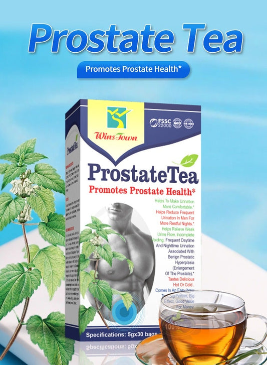 Wins Town Prostate Support Herbal Tea for Men – 30 Tea Bags | Urinary & Bladder Wellness Blend شاي دعم صحة البروستاتا والمسالك البولية للرجال – 30 كيس شاي
