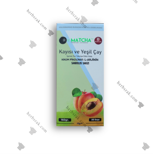 Matcha Premium Japanese Apricot Flavoured - 20 Scahets شاي ماتشا الياباني نكهة المشمش