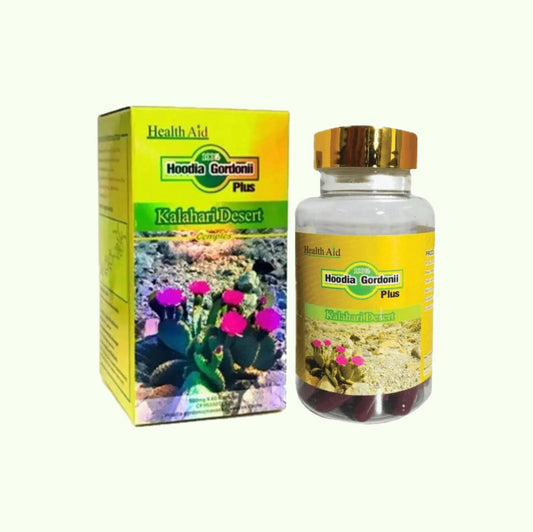 Hoodia Gordonii Aloe Vera Plus Dietary Supplement Capsules | Herbal Kalahari Desert Complex - 60 Capsules كبسولات صبار بلس هوديا جوردوني للتنحيف | مكمل غذائي بتركيبة أعشاب صحراء كالاهاري الطبيعية