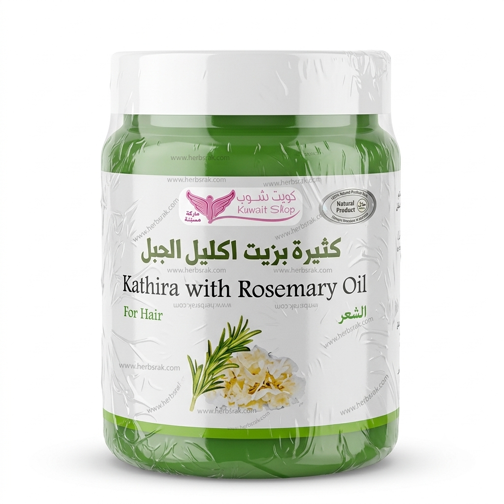 Kuwait Shop Kathira With Rosemary Oil Hair Mask - 500g ماسك كثيرة بزيت أكليل جبل للشعر