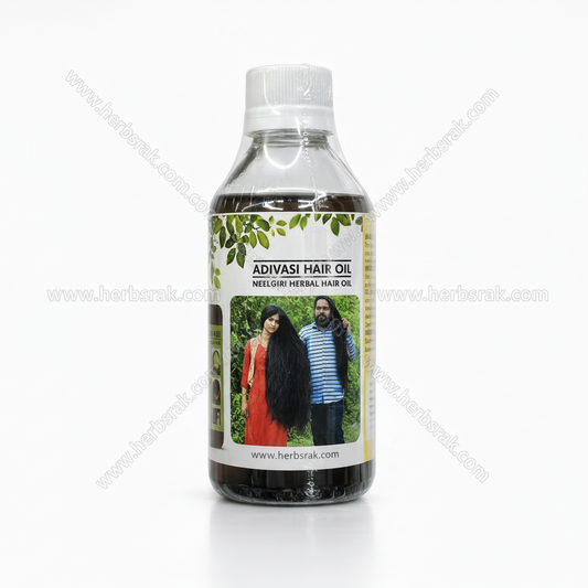 Adivasi Neelgiri Herbal Hair Oil - 200ml زيت أديفاسي نيلجيري بالأعشاب – سر القبائل الهندية لشعر طويل وكثيف