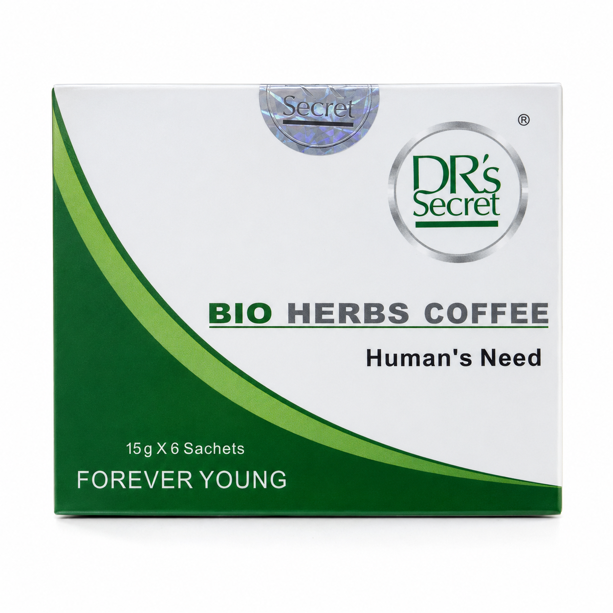 Dr's Secret Bio Herbs Coffee - Forever Young - 6 Sachets قهوة دكتور سيكرت الحيوية بالأعشاب