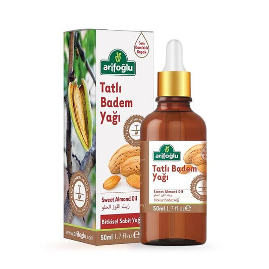 Sweet Almond Oil 50ml 'Arifoglu' | زيت لوز حلو ٥٠ملي تركي